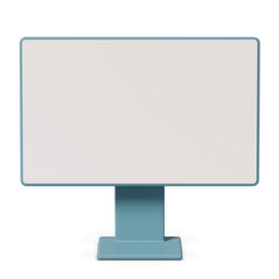 Blue computer monitor